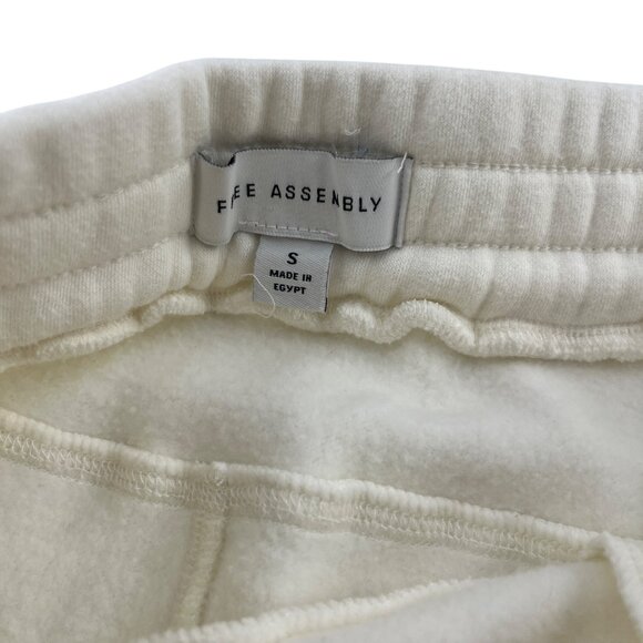 Free Assembly Womens White Drawstring Shorts S Cotton Polyester Blend - Picture 4 of 6